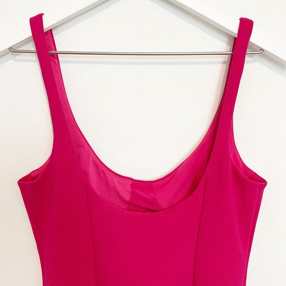 NWT BEC & BRIDGE amelie short mini dress magenta neon pink bodycon new US size 4 - Picture 8 of 10